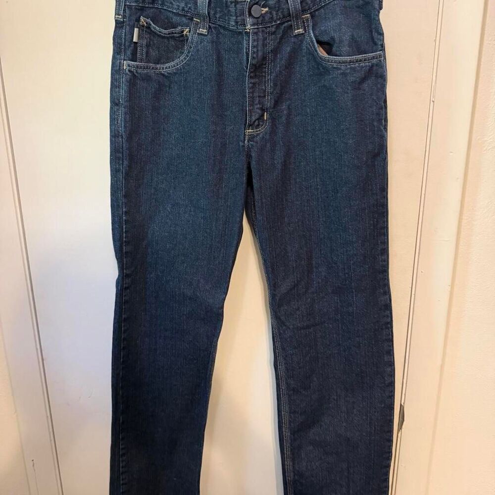 Carhartt Men's Blue and Navy Jeans